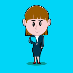 business woman with report vector