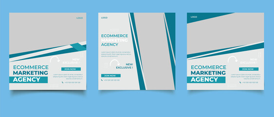 Digital marketing agency instagram post and social media banner template