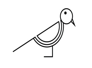 drawing icon bird vector illustration