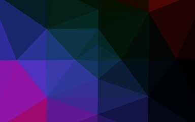 Dark Multicolor, Rainbow vector polygonal background.
