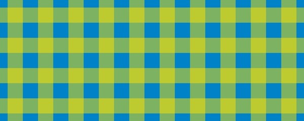 Banner, plaid pattern. Blue on Yellow color. Tablecloth pattern. Texture. Seamless classic pattern background.