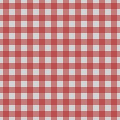 Plaid pattern. Light grey on Fire brick color. Tablecloth pattern. Texture. Seamless classic pattern background.