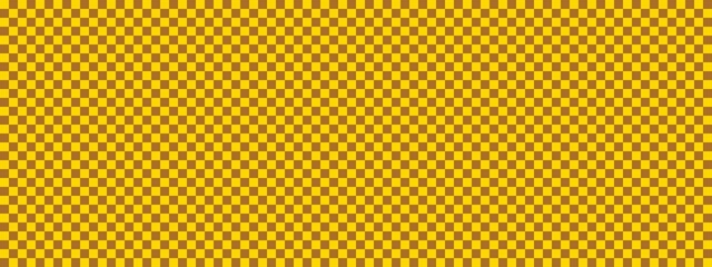 Checkerboard banner. Brown and Gold colors of checkerboard. Small squares, small cells. Chessboard, checkerboard texture. Squares pattern. Background.