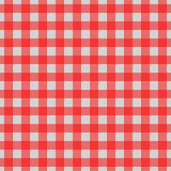 Plaid pattern. Light grey on Red color. Tablecloth pattern. Texture. Seamless classic pattern background.