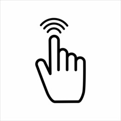 Vector graphics. Click pointer icon. Cursor Click, Hand Clicks and Load Waiting Icons. Website arrows or hand cursors tools, computer interface button. Isolated symbols.