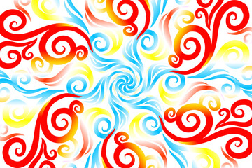 Beautiful colourful  caleidoscope gradient of traditional batik ethnic frame illustration for wallpaper background ads clothing or presentation template