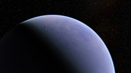 Planets and galaxy, science fiction wallpaper 3d render