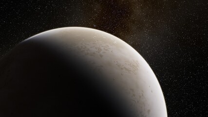 Obraz premium Planets and galaxy, science fiction wallpaper 3d render