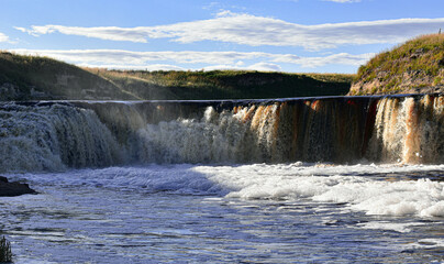 waterfall in the mountains