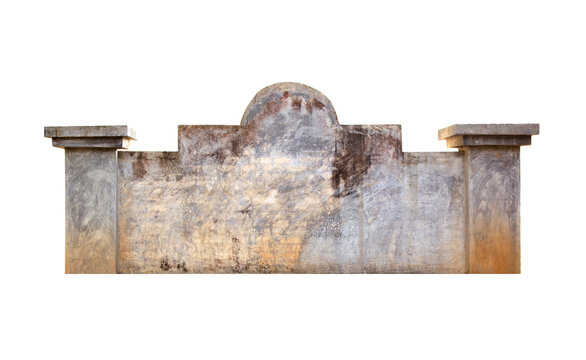 cement wall isolated on a white background