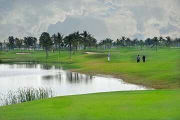 golf course in the morning