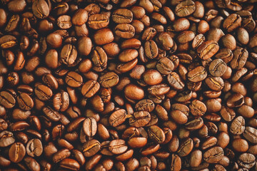 Roasted coffee bean texture