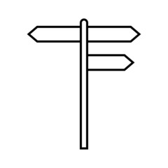direction, signpost line icon