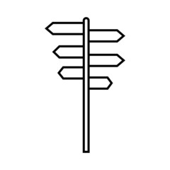 Obraz premium direction, signpost line icon