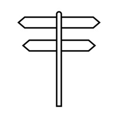 direction, signpost line icon
