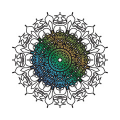Vector round abstract circle. Luxury Mandala style.