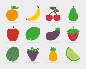 twelve organic fruits