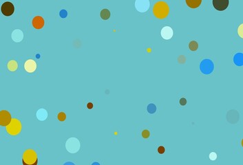 Light Blue, Yellow vector backdrop with dots.