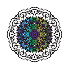 Vector round abstract circle. Luxury Mandala style.