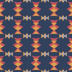 Seamless pattern design. With colourful motifs background.