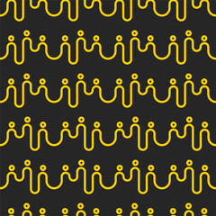 People abstract line seamless pattern