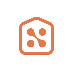 Obraz premium Smart home icon design. Home and security logo idea. Minimal and modern home logo.