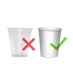 For paper trash, nature protection, realistic vector illustration