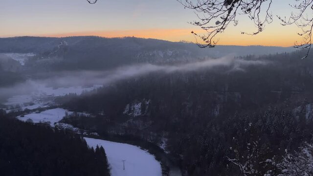 Donaubergland im Winter