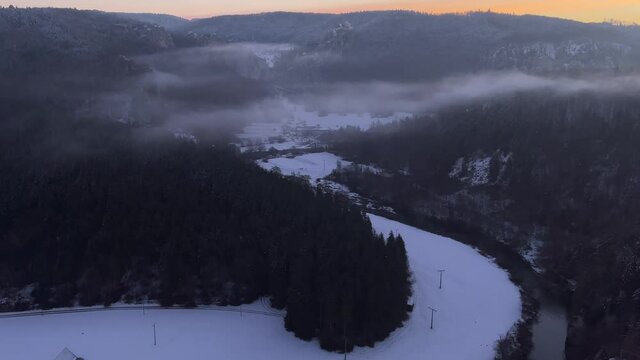 Donaubergland im Winter