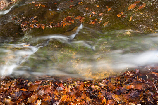 Misty Rapids Of Carr Brook In East Hampton, Connecticut.