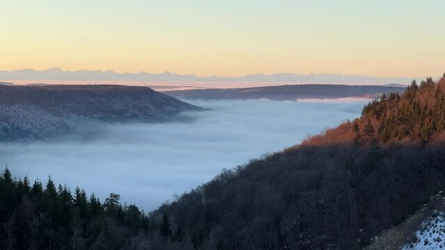Donaubergland im Winter
