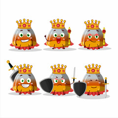Naklejka premium A Charismatic King gummy corn cartoon character wearing a gold crown
