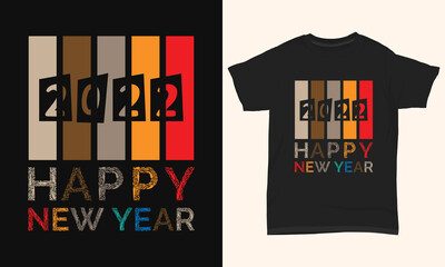 Obraz premium 2022 Happy New Year T-shirt Design