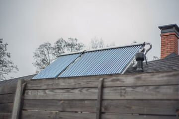 Solar Batteries and heaters on home roof