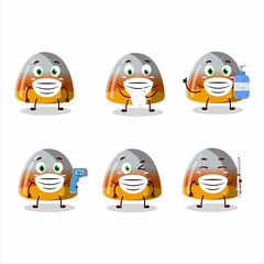 A picture of gummy corn cartoon design style keep staying healthy during a pandemic