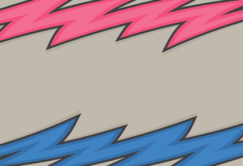 Fototapeta na wymiar Zigzag line pattern with blue and pink color and some copy space area