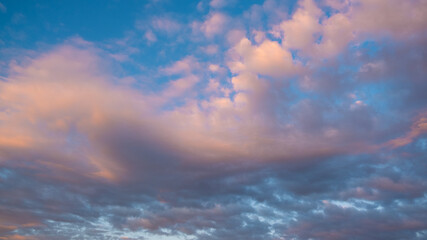 sunset cloudscape blue sky