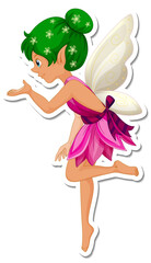 Cute angel cartoon character sticker