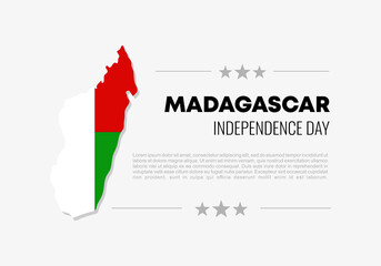Madagascar independence day background poster for national celebration on June 26 th.