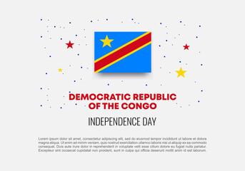 Republic of Congo independence day background poster for national celebration on August 15 th.