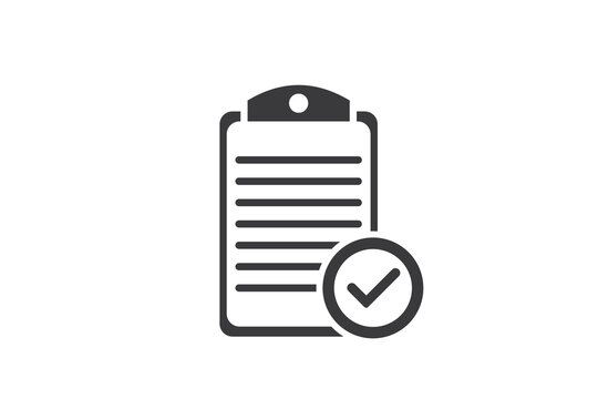 checklist icon on white background for website, application, printing, document, poster design, etc. vector EPS10