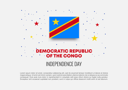 Republic of Congo independence day background poster for national celebration on August 15 th.