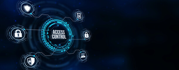 Internet, business, Technology and network concept. Cyber security data protection business technology privacy concept. 3d illustration