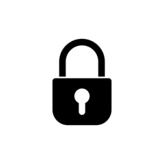 Padlock icon design template vector isolated