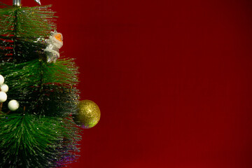 Colorful Christmas lights and decorations. Merry Christmas concept