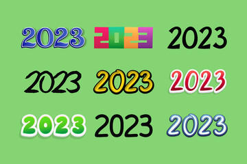 Creative set calendar dates 2023 for calendar, planners, diaries, cards, scrapbook creativity
