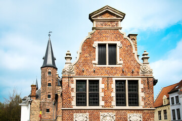 Obraz premium Street view of downtown in Bruges, Belgium