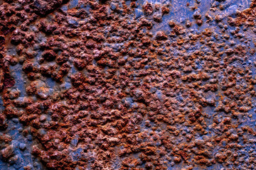 rusty painted sheet metal, background