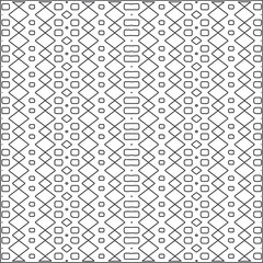 Vector ethnic pattern with symmetrical elements . Repeating geometric tiles from striped elements.Monochrome texture.Black and 
white pattern for wallpapers and backgrounds.