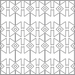 Vector ethnic pattern with symmetrical elements . Repeating geometric tiles from striped elements.Monochrome texture.Black and 
white pattern for wallpapers and backgrounds.